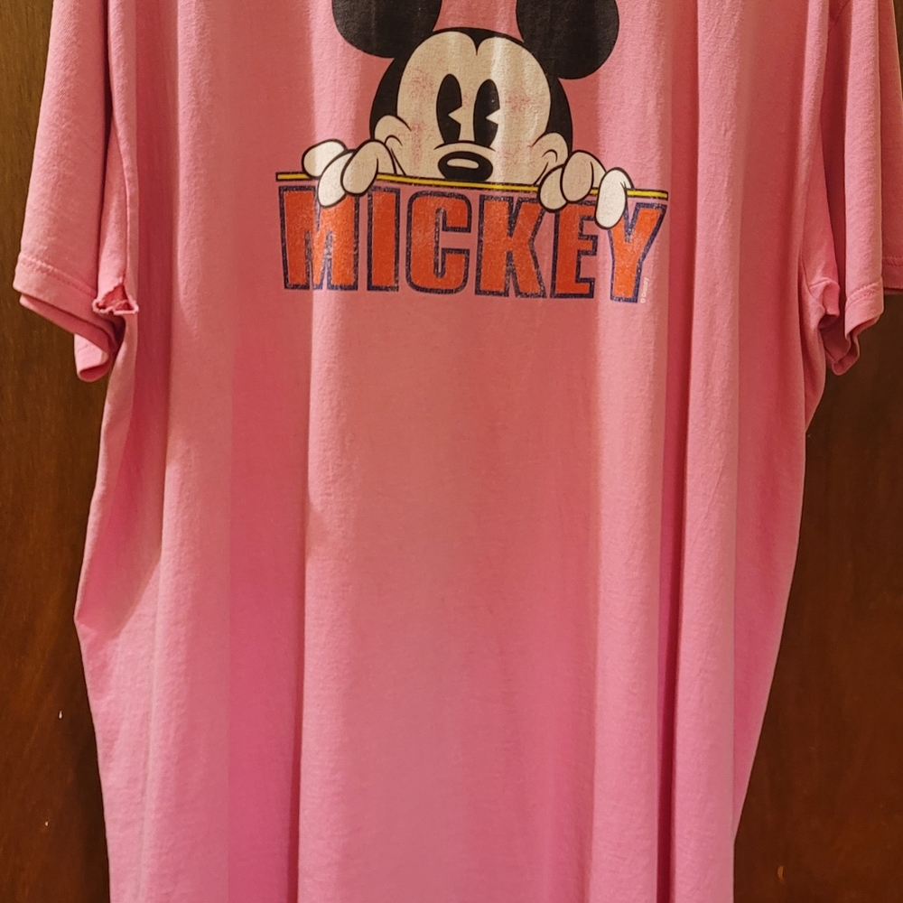 Vintage Mickey Shirt Pink Disney XXL